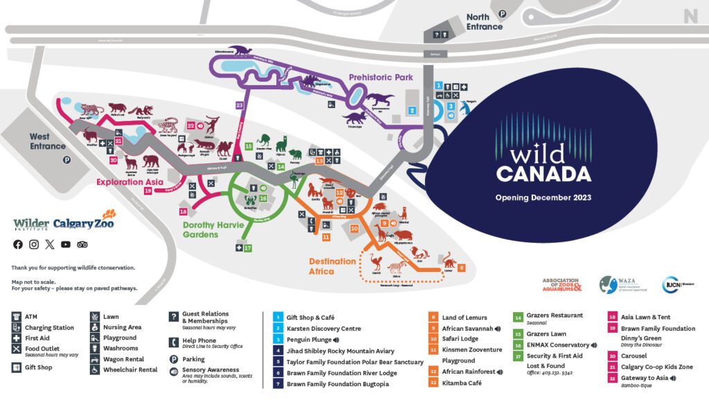 Calgary Zoo Map