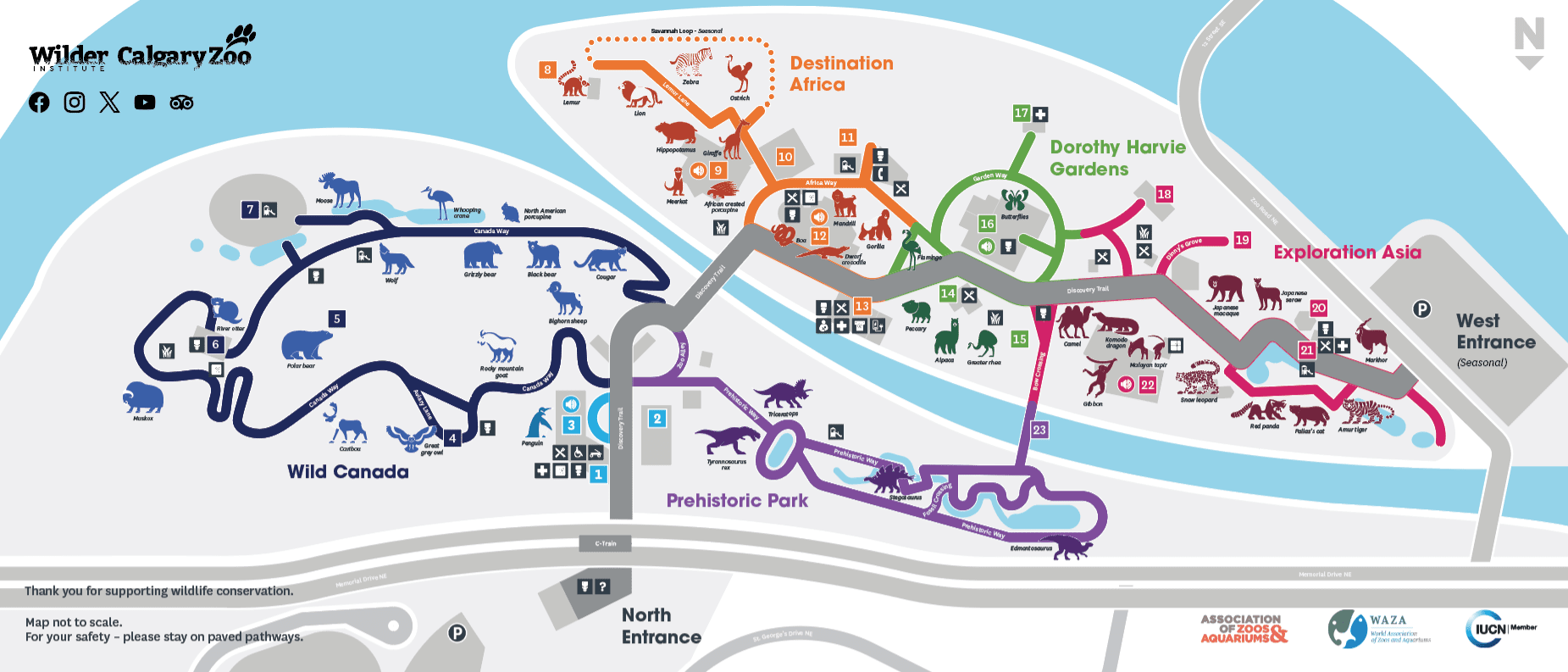 clagary zoo map